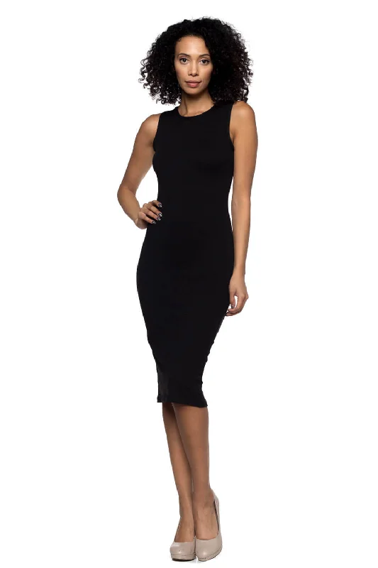 Strapless dresses for womenBlack Midi Dress