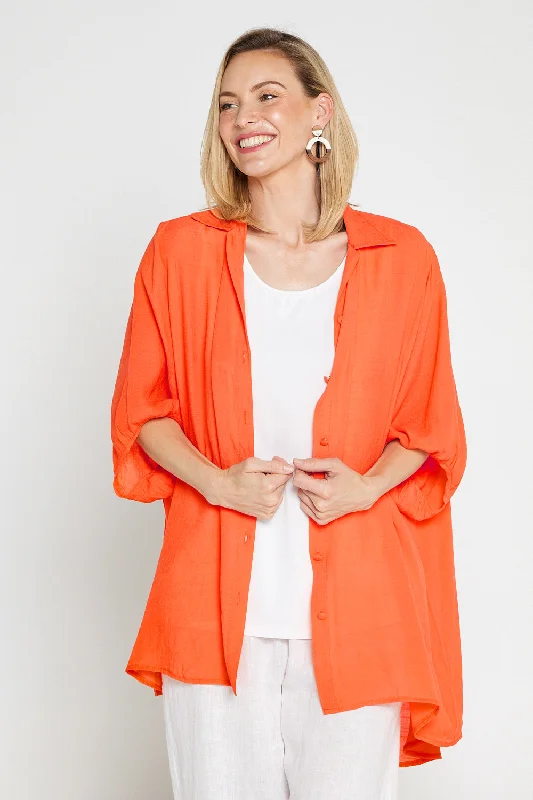 Halter neck women's topsComfort Shirt - Orange