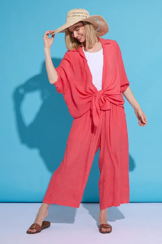 Off-the-shoulder women's topsComfort Shirt - Melon