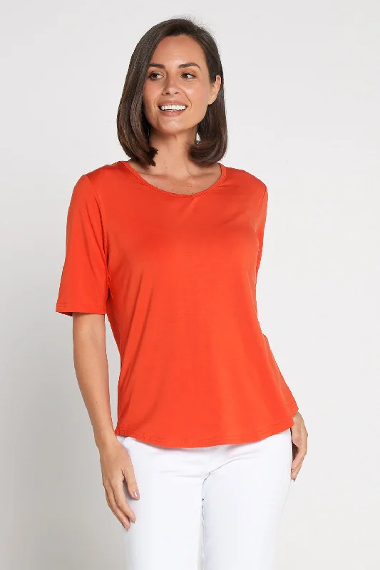 Travel women's topsBelinda Modal Tee - Orange