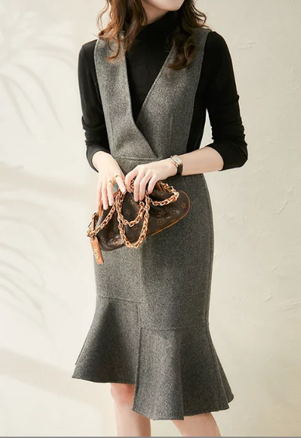 Floral dresses for womenFrench Style Double-Faced Flared Midi Dress