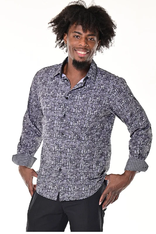 Mustard yellow women's topsBohio Mens Casual Print Shirt - Vacay Long Sleeve Button Up Night Life - MXL1660