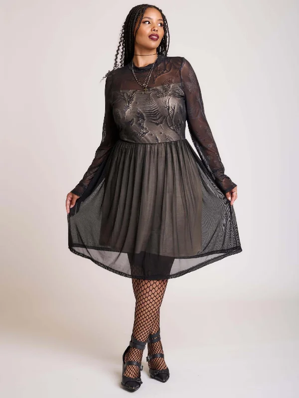 Cotton dresses for everyday wearBat Mesh Dress