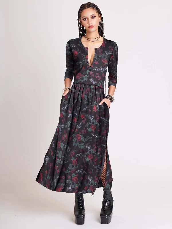 Autumn dresses for fall fashionBat's Roost Henley Dress