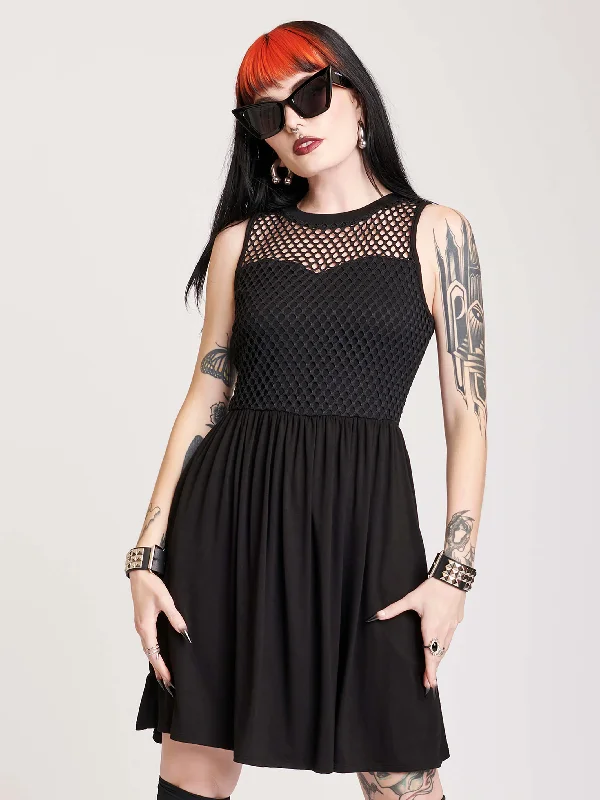 Workwear women's dressesFishnet Little Black Dress