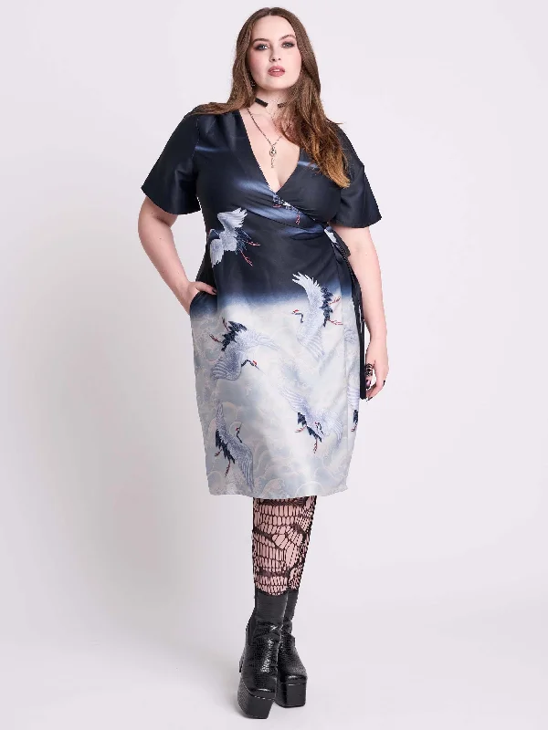 Vintage-inspired dresses for retro fashion loversLost in Kyoto Wrap Dress