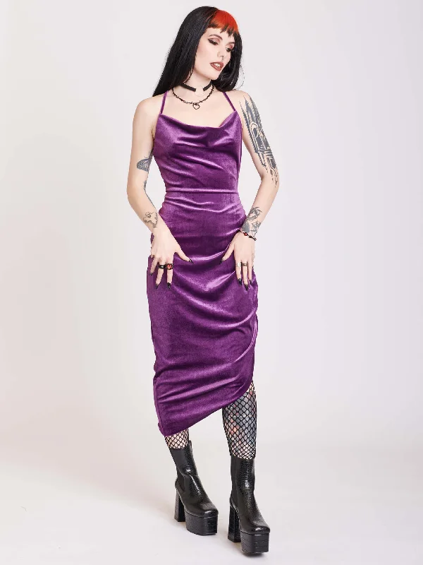 Shift dresses for womenMauve velvet cocktail dress