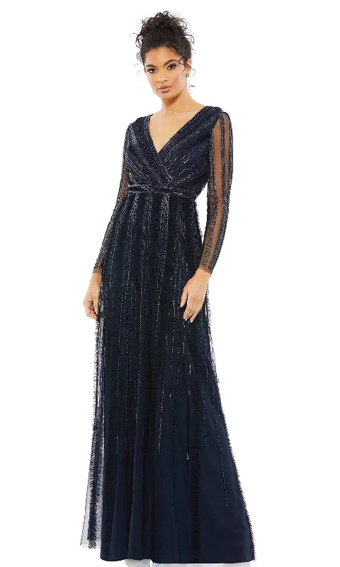 Embroidered dresses for womenMac Duggal 9145