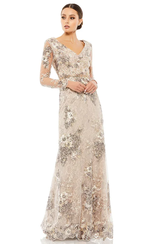 Flutter sleeve dresses for womenMac Duggal 67539D